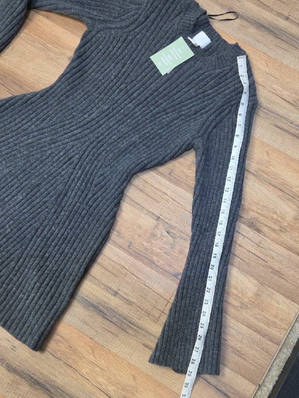 H&M Dark Gray Ribbed Long-Sleeve Knit Dress - Picture 7 of 10